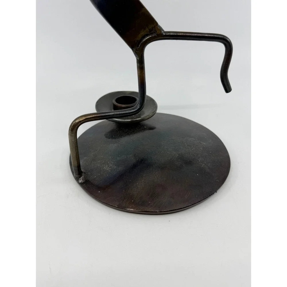 Kokopelli Metal Sculpture Candle Holder Wrought Iron Southwestern Flute Player